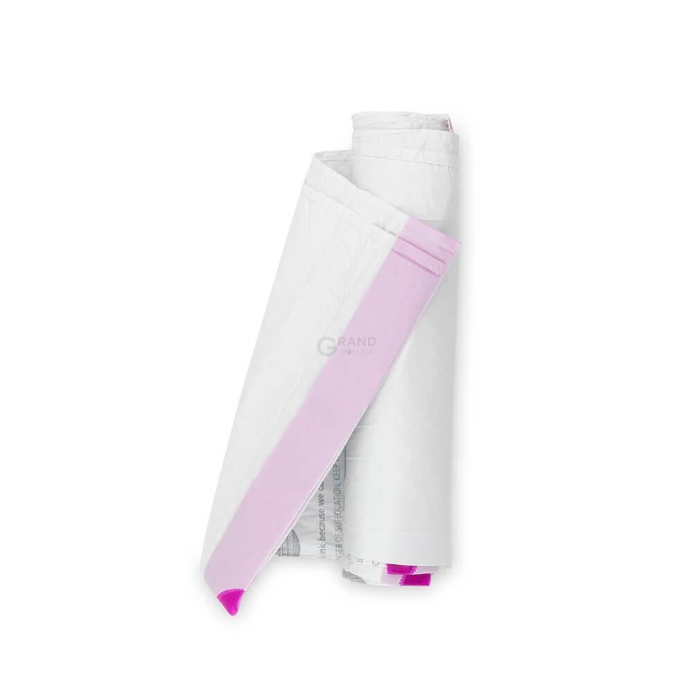 Brabantia Пакети для сміття в рулоні, 10/12 л, розмір С, 20 шт білих | https://grandposuda.com.ua