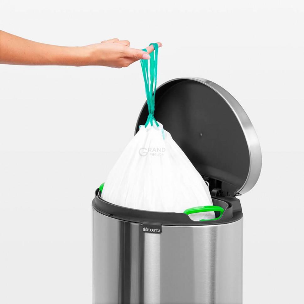 Brabantia Пакети для сміття в рулоні, 23/30 л, розмір G, 20 шт білих | https://grandposuda.com.ua