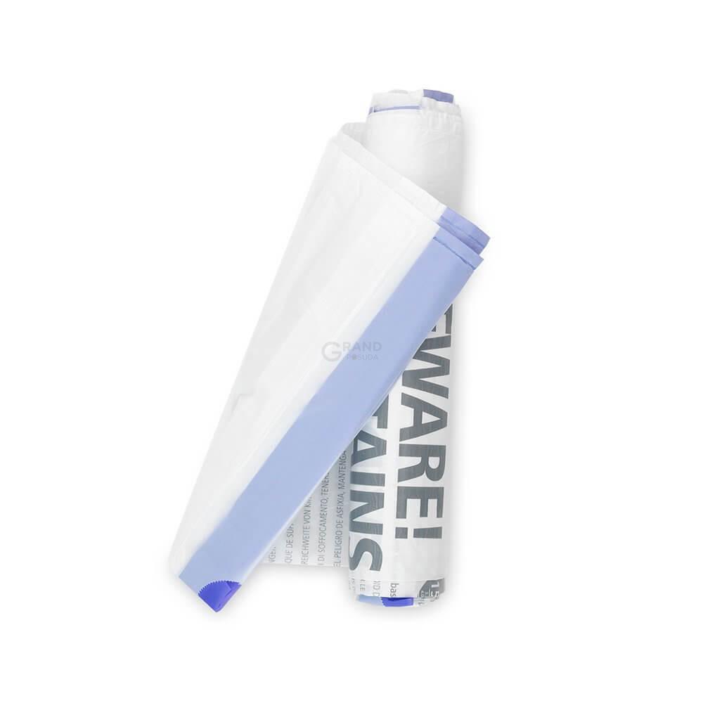 Brabantia Пакети для сміття в рулоні, 15 л, розмір D, 20 шт білих | https://grandposuda.com.ua