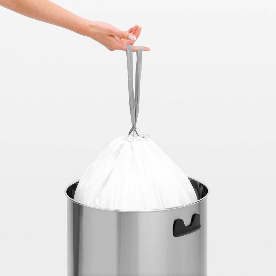 Brabantia Пакети для сміття в рулоні, 50 / 60л, розмір H, 10 шт білих | https://grandposuda.com.ua