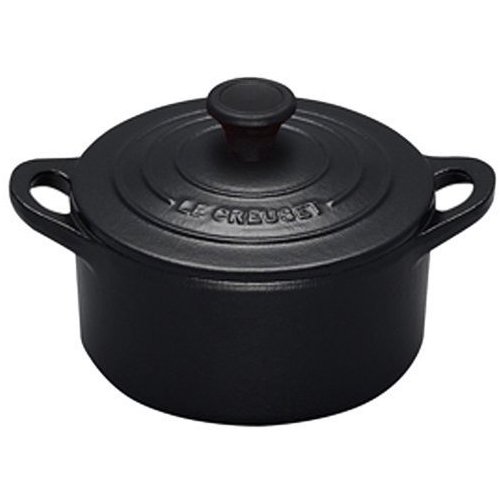 Le Creuset Мини-кастрюля / жаровня с крышкой 10 см, черная | https://grandposuda.com.ua