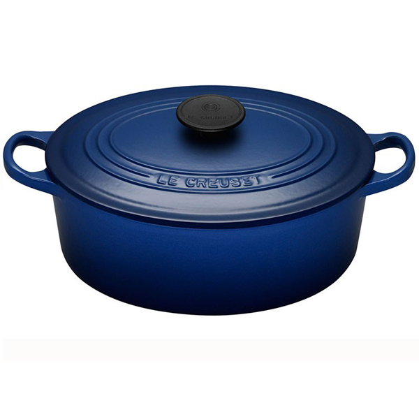 Le Creuset Гусятниця / жаровня 29 см, синяя | https://grandposuda.com.ua