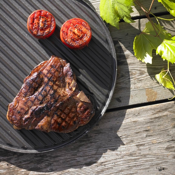 Rosle Сковорода гриль с двумя ручками, чугун 40 см Grill | https://grandposuda.com.ua