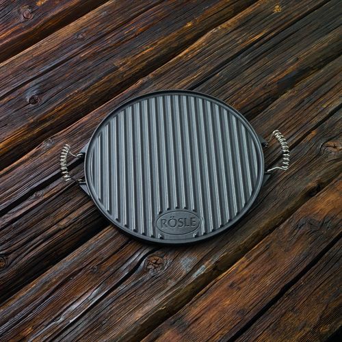 Rosle Сковорода гриль з двома ручками, чавун 40 см Grill | https://grandposuda.com.ua