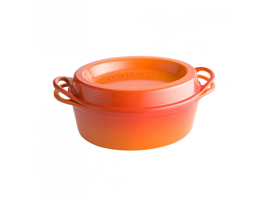 Le Creuset Кастрюля для запекания 30 см оранжевая | https://grandposuda.com.ua