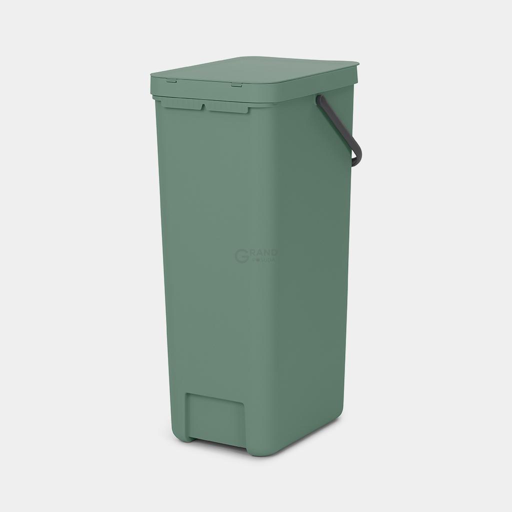 Brabantia Мусорное ведро 40 л зеленое Sort&Go | https://grandposuda.com.ua