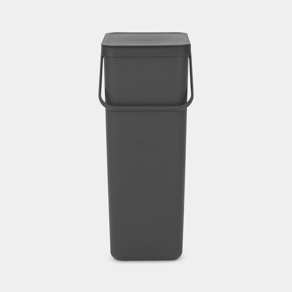 Brabantia Відро для сміття 40 л сіре Sort&Go | https://grandposuda.com.ua