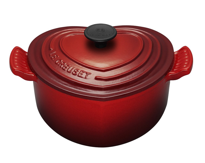 Le Creuset Кастрюля / жаровня в форме сердца, вишневый 1,9 л | https://grandposuda.com.ua