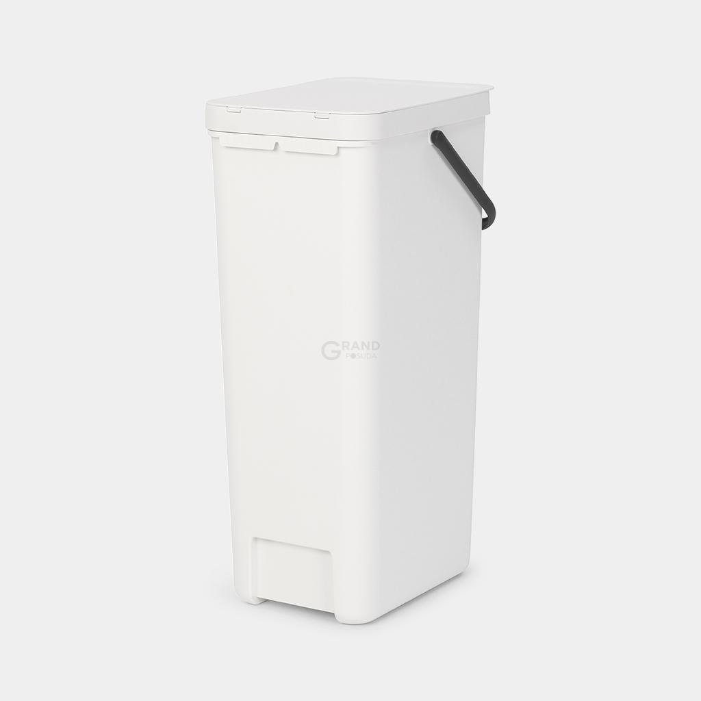 Brabantia Мусорное ведро 40 л белое Sort&Go | https://grandposuda.com.ua