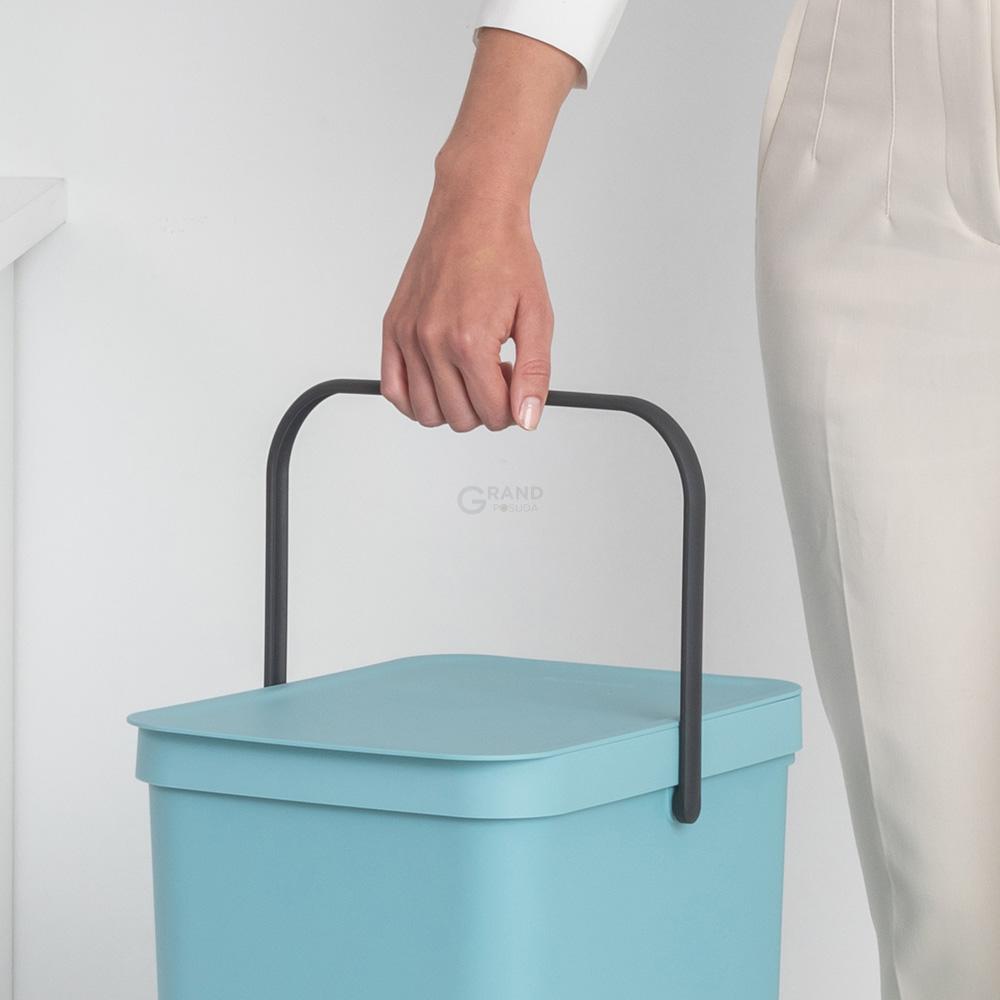 Brabantia Мусорное ведро 40 л мятное Sort&Go | https://grandposuda.com.ua