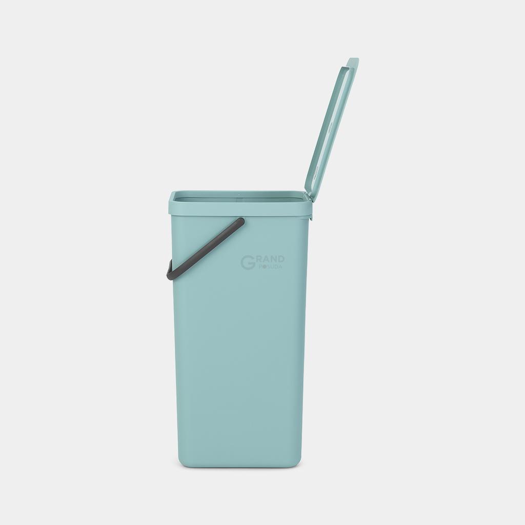 Brabantia Мусорное ведро 40 л мятное Sort&Go | https://grandposuda.com.ua