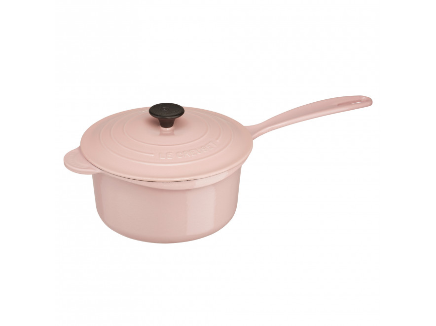 Le Creuset Ківш з кришкою 20 см Chiffon Pink | https://grandposuda.com.ua