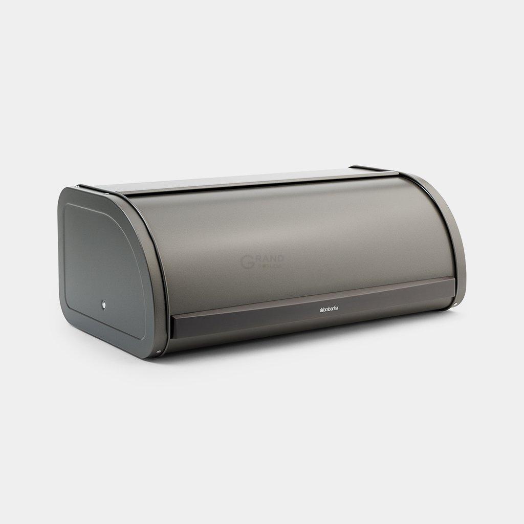 Brabantia Хлібниця з зрушується кришкою 17,5х44,8х27 см платинова | https://grandposuda.com.ua