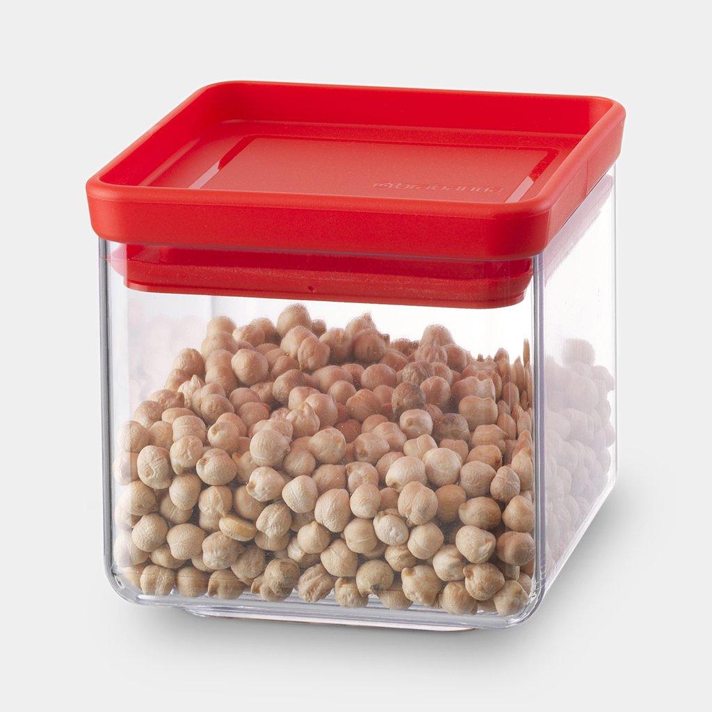 Brabantia Ємність для зберігання, квадратна червона 0,7 л Tasty Colours | https://grandposuda.com.ua