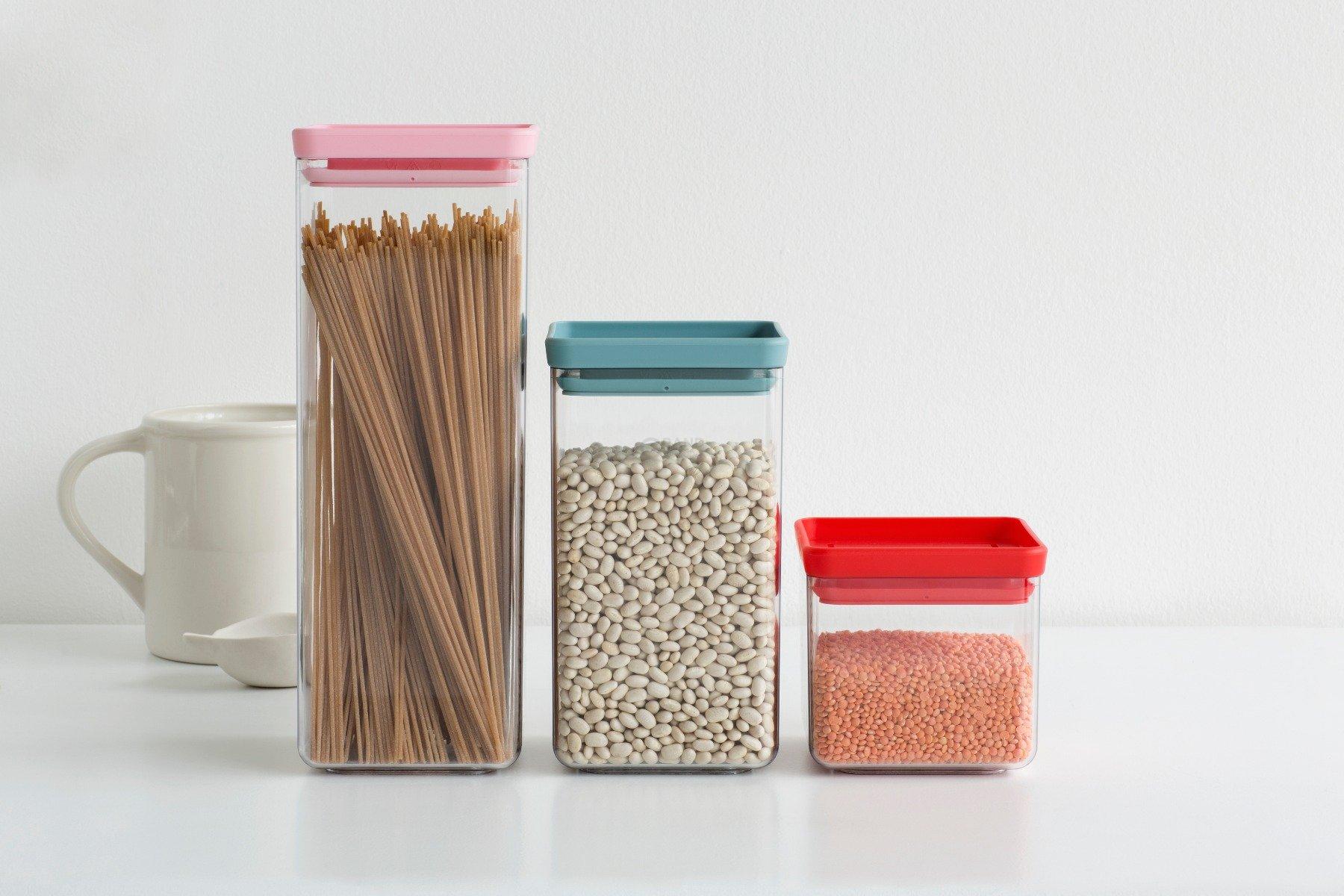 Brabantia Ємність для зберігання, квадратна червона 0,7 л Tasty Colours | https://grandposuda.com.ua