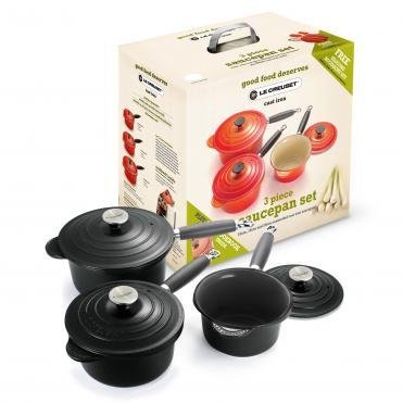Le Creuset Набір ковшів професійний 3 предмета, чорний | https://grandposuda.com.ua