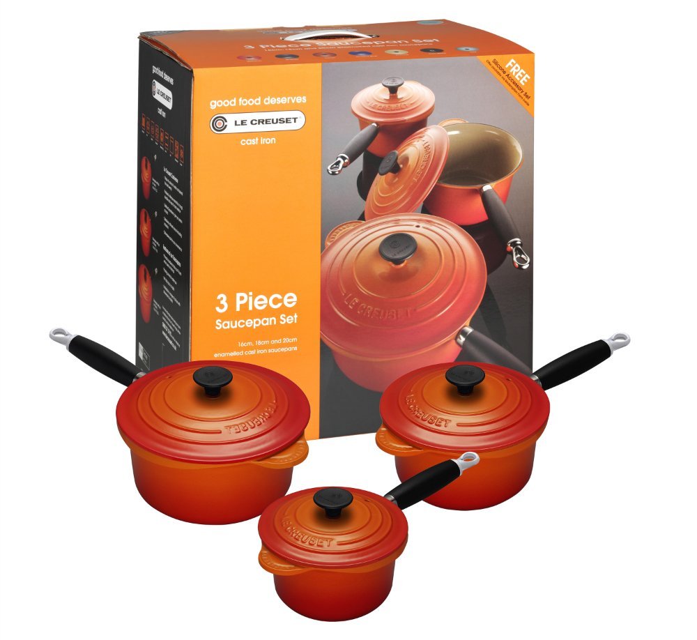 Le Creuset Набір ковшів професійний 3 предмета, помаранчевий | https://grandposuda.com.ua