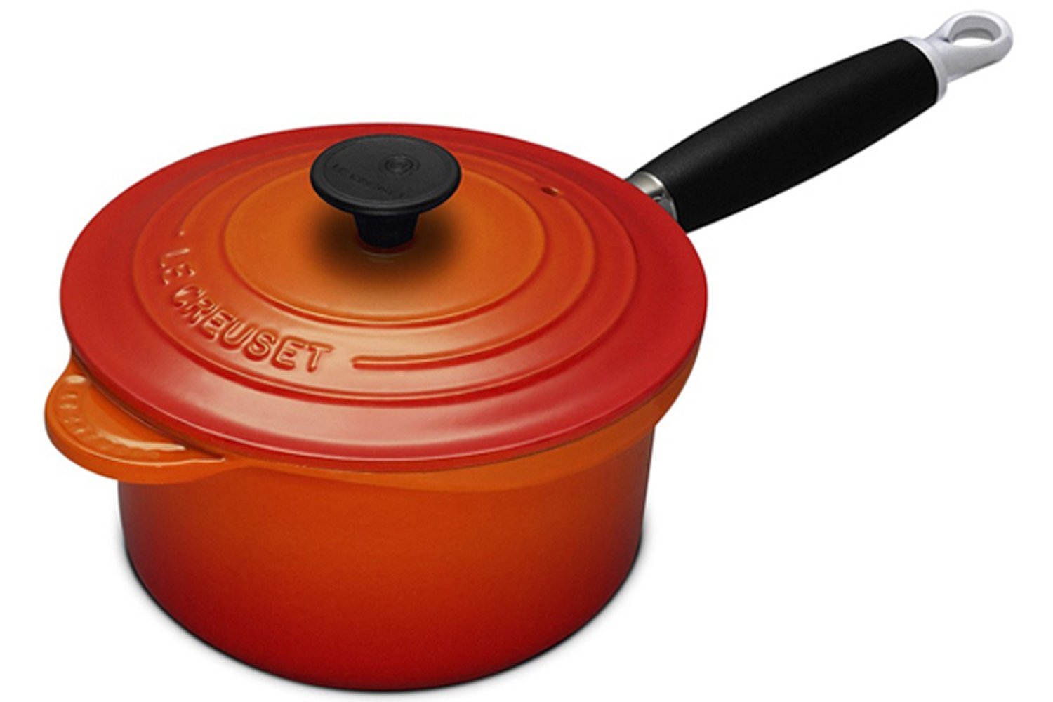 Le Creuset Ківш з кришкою 18 см, помаранчевий | https://grandposuda.com.ua