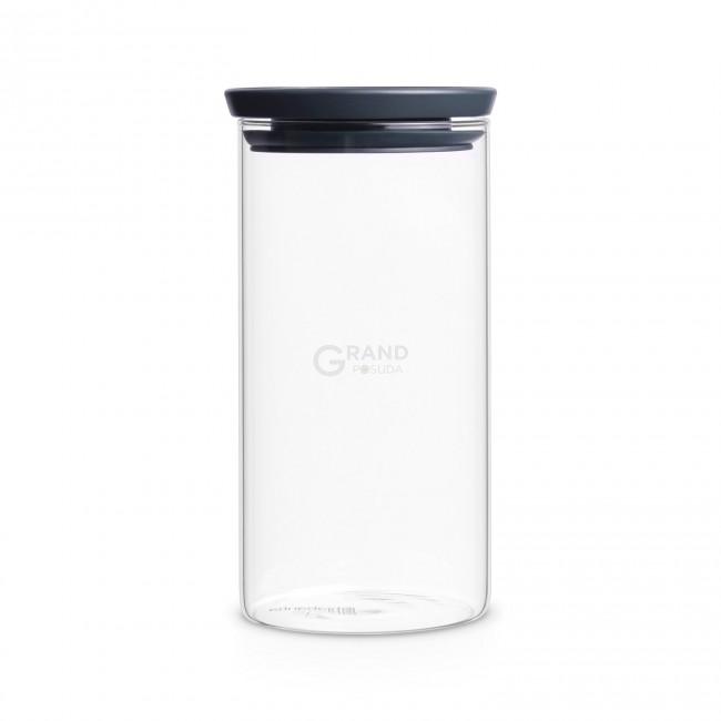 Brabantia Модульна скляна банка, темно-сіра кришка 1,1 л | https://grandposuda.com.ua