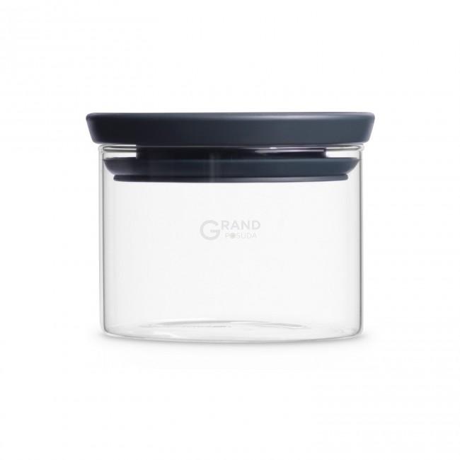 Brabantia Модульна скляна банка, темно-сіра кришка, 0,3 л | https://grandposuda.com.ua