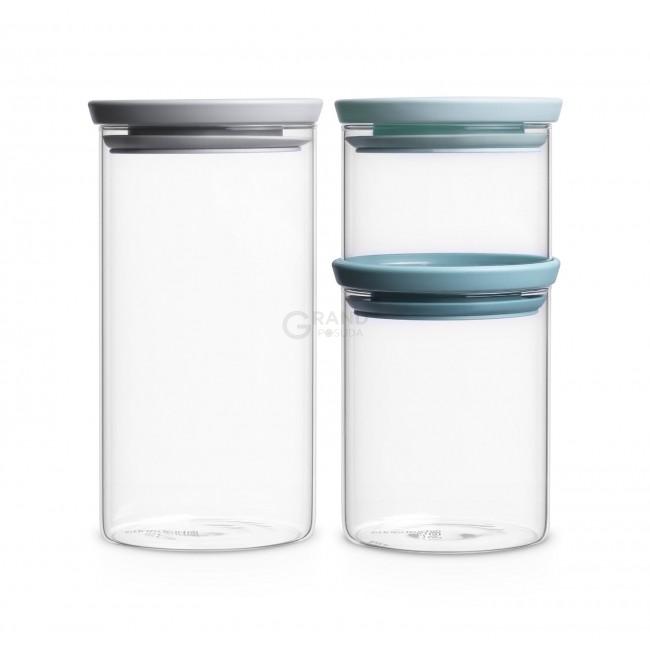 Brabantia Набір ємностей для зберігання: 0,3 / 0,7 / 1 л, 3 шт | https://grandposuda.com.ua