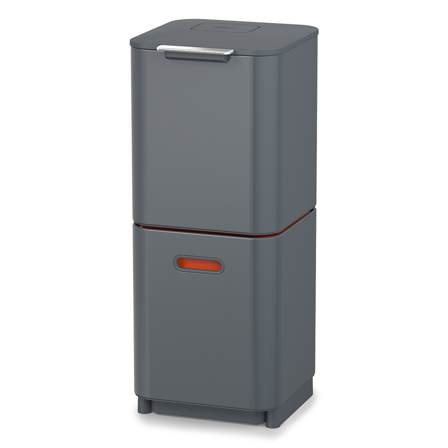 Joseph Joseph Контейнер для сміття з двома баками 40 л графіт Totem Compact | https://grandposuda.com.ua
