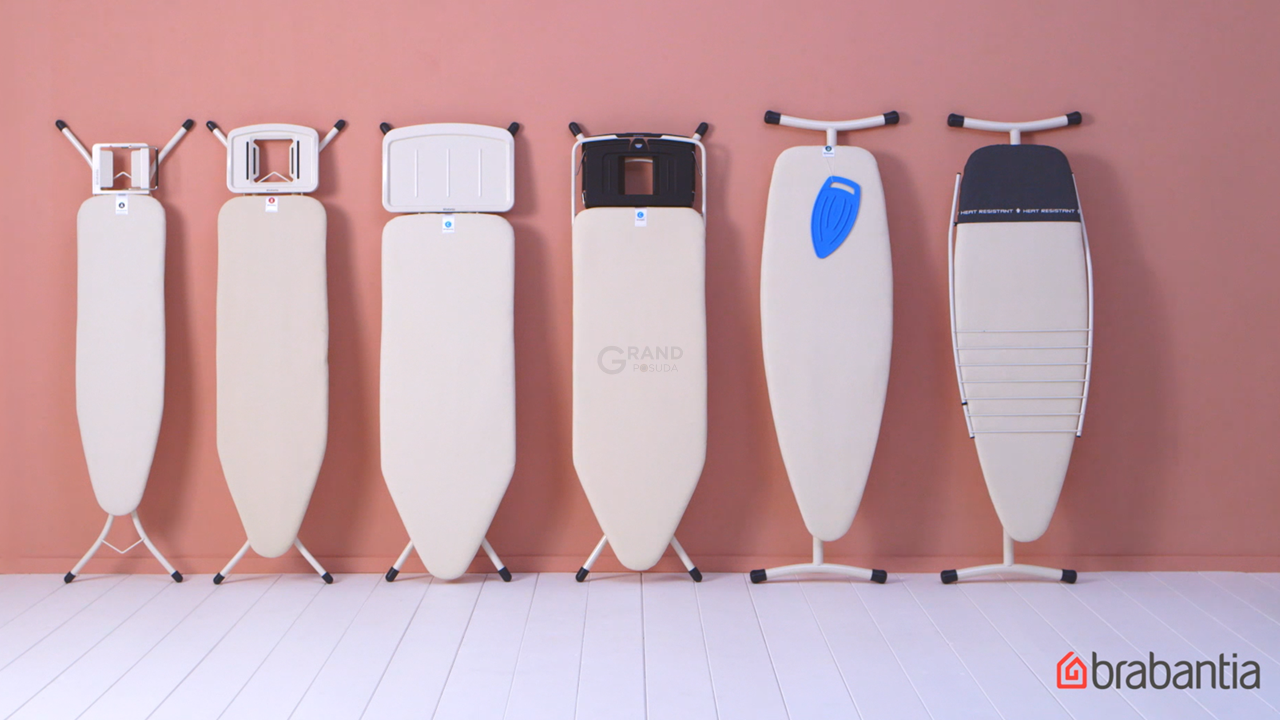 Brabantia Доска с подставкой для парового утюга 124 x 38 см (B) Ice Water | https://grandposuda.com.ua
