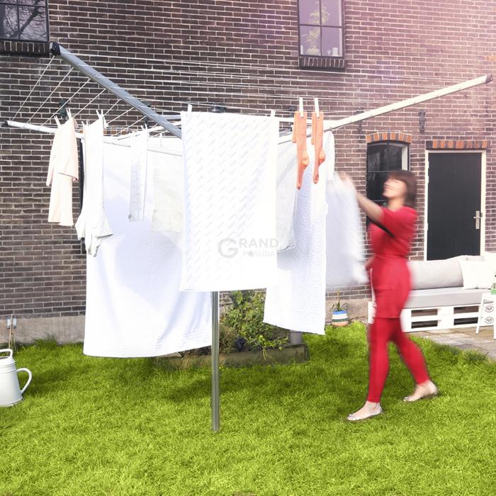 Brabantia Вулична сушарка з 4 напрямними 40 м навісу металевий анкер Topspinner | https://grandposuda.com.ua