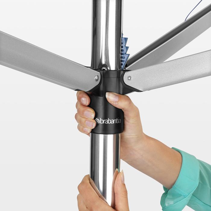 Brabantia Уличная сушилка с 4 направляющими 50 м навеса металлическое основание Topspinner | https://grandposuda.com.ua
