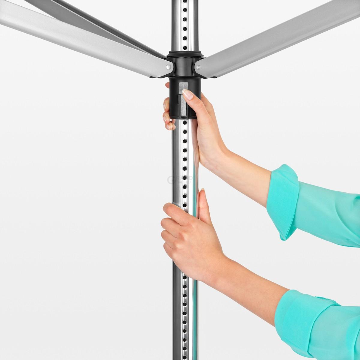 Brabantia Уличная сушилка с чехлом, 4 направляющими и регулировкой высоты 50 м навеса Lift-O-Matic | https://grandposuda.com.ua
