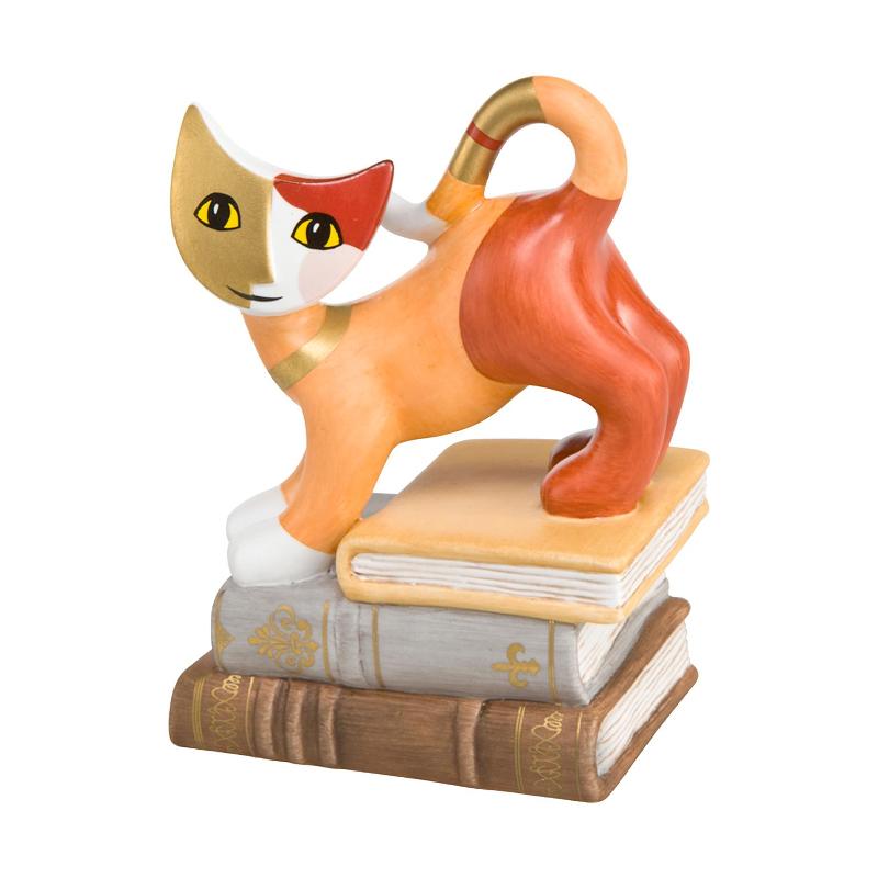 Goebel Фигурка “Кошка на книжках” “Rosina Wachtmeister Katzenleben” | https://grandposuda.com.ua