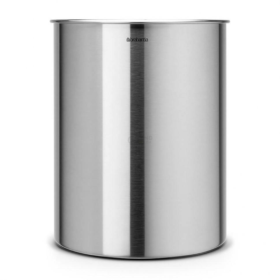Brabantia Корзина для бумаг 15 л матовая сталь | https://grandposuda.com.ua