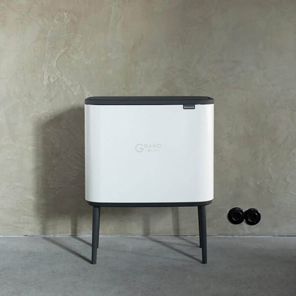 Brabantia Сміттєвий бак 3х11 л білий Bo Touch Bin | https://grandposuda.com.ua