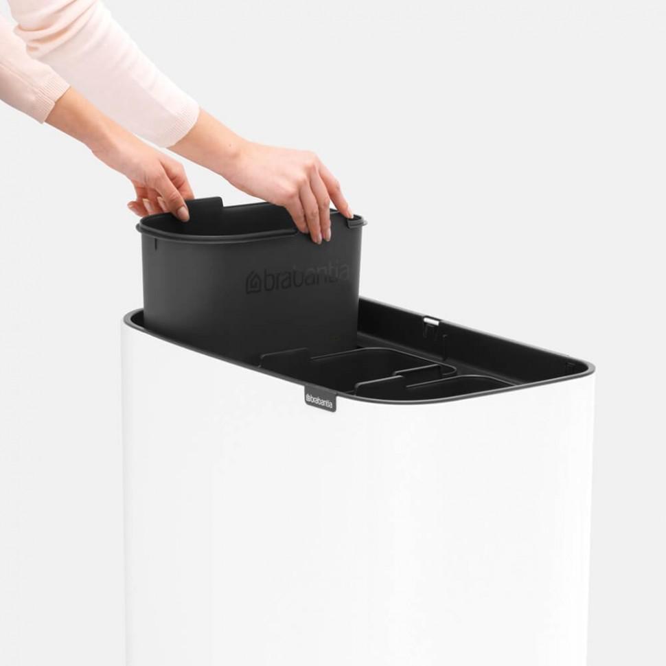 Brabantia Сміттєвий бак 3х11 л білий Bo Touch Bin | https://grandposuda.com.ua