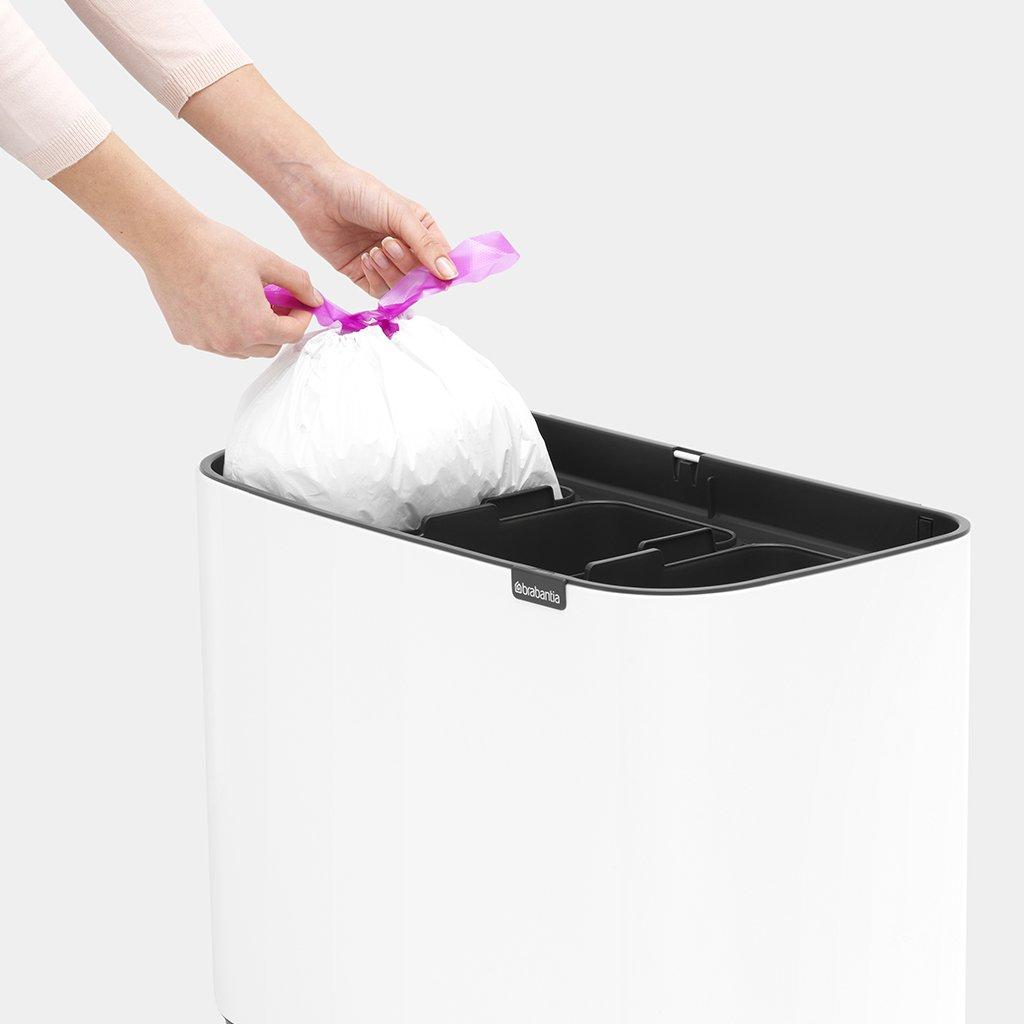 Brabantia Сміттєвий бак 3х11 л білий Bo Touch Bin | https://grandposuda.com.ua