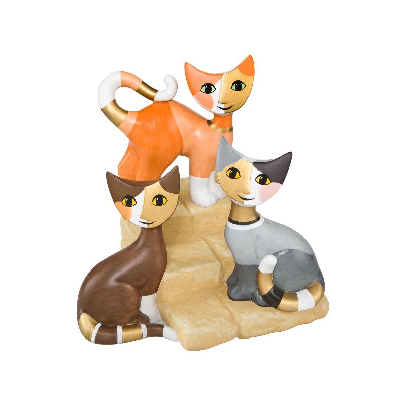 Goebel Фигурка “Три кошки Luogo di ritrovo” “Rosina Wachtmeister Katzenleben” | https://grandposuda.com.ua