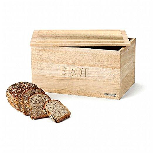 Continenta Хлібниця з кришкою, каучукове дерево 34.5 x 23 см | https://grandposuda.com.ua