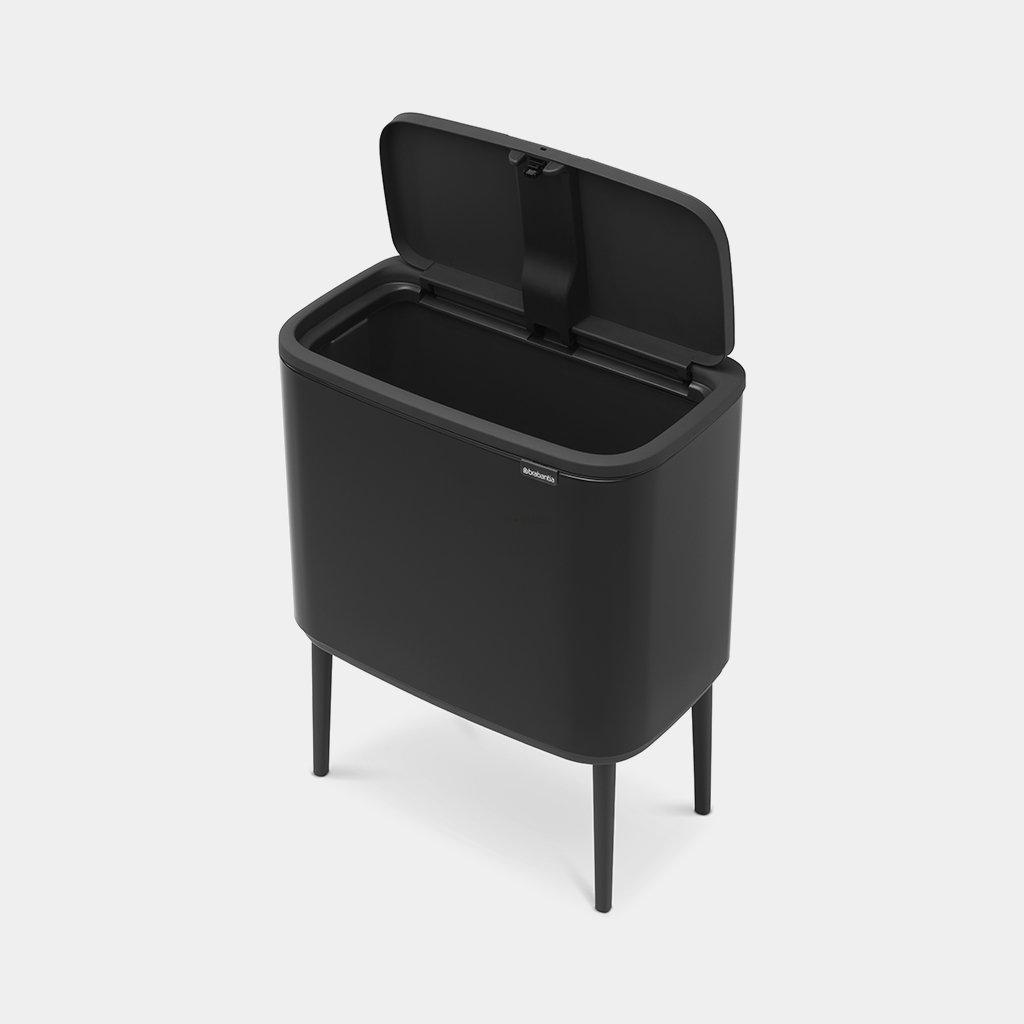 Brabantia Сміттєвий бак 36 л чорний матовий Bo Touch Bin | https://grandposuda.com.ua