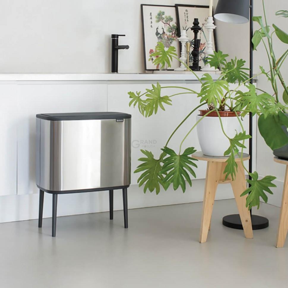 Brabantia Сміттєвий бак 36 л матова сталь із захистом від відбитків пальців Bo Touch Bin | https://grandposuda.com.ua