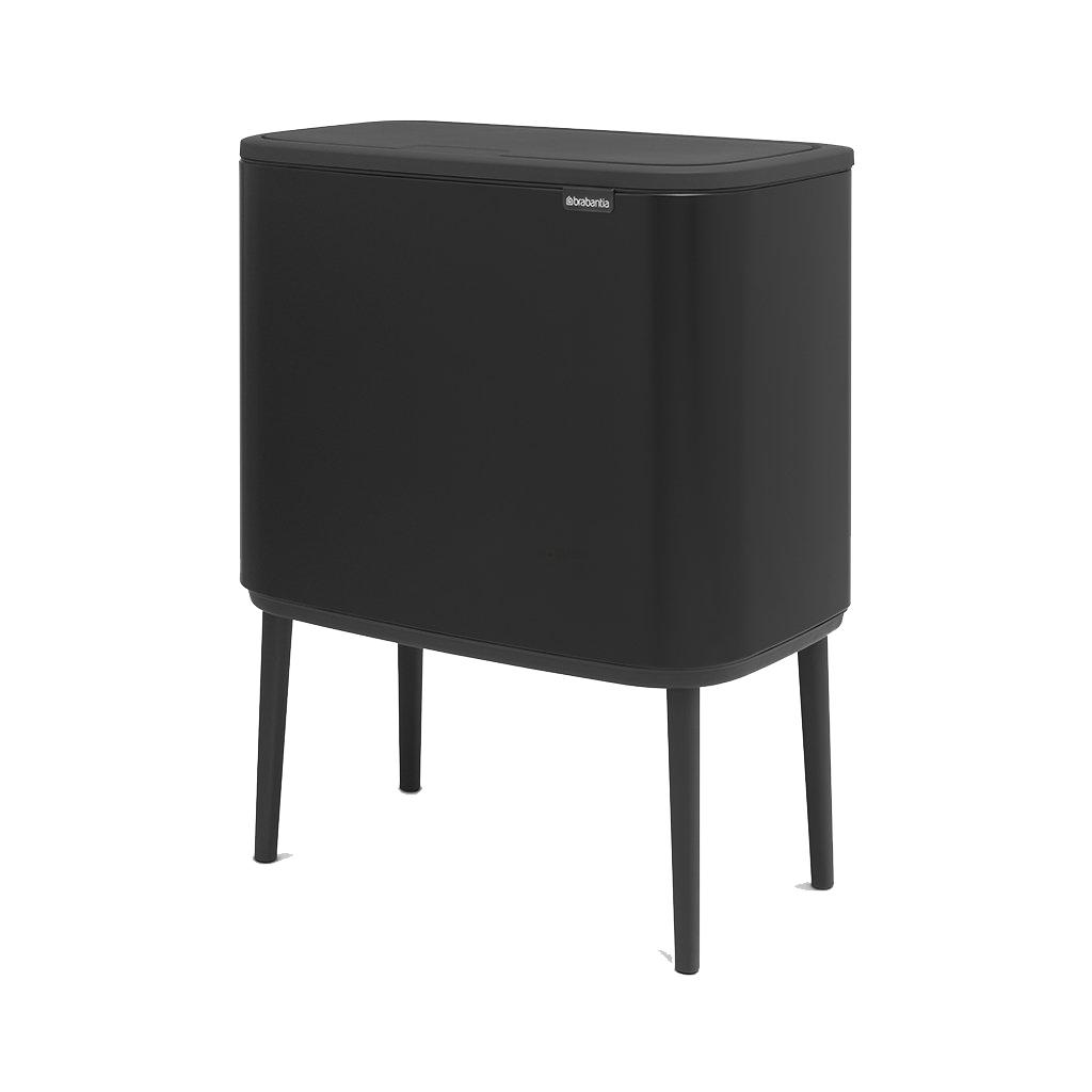 Brabantia Сміттєвий бак 3х11 л чорний матовий Bo Touch Bin | https://grandposuda.com.ua