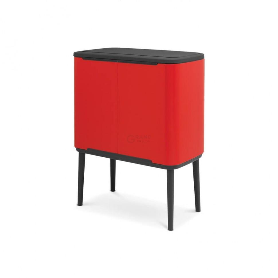 Brabantia Сміттєвий бак 11 + 23 л червоний Bo Touch Bin | https://grandposuda.com.ua