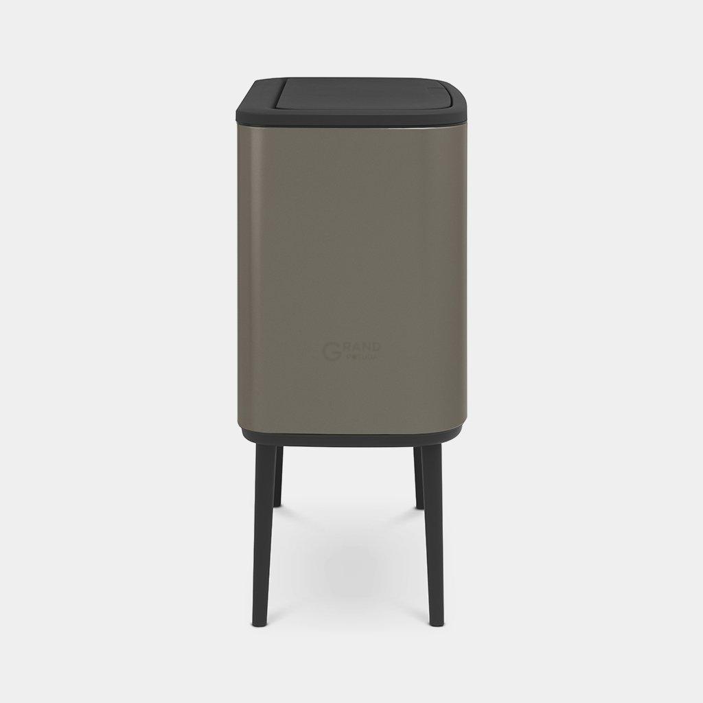 Brabantia Сміттєвий бак 11 + 23 л платиновий Bo Touch Bin | https://grandposuda.com.ua