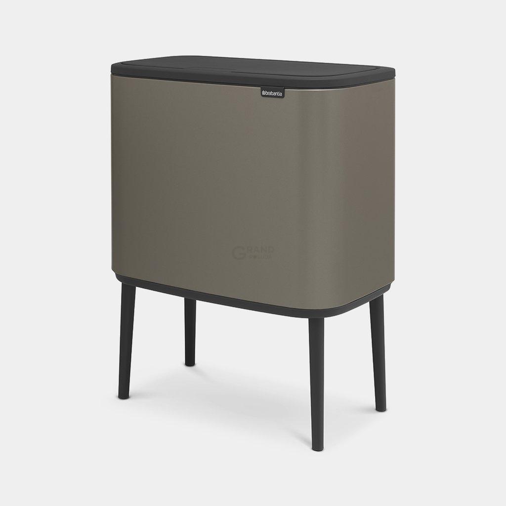 Brabantia Сміттєвий бак 11 + 23 л платиновий Bo Touch Bin | https://grandposuda.com.ua