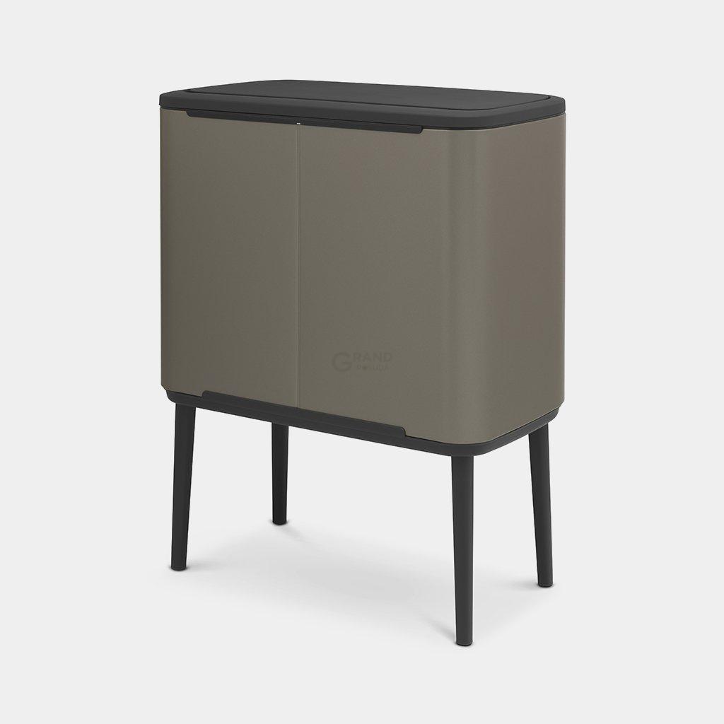 Brabantia Сміттєвий бак 11 + 23 л платиновий Bo Touch Bin | https://grandposuda.com.ua