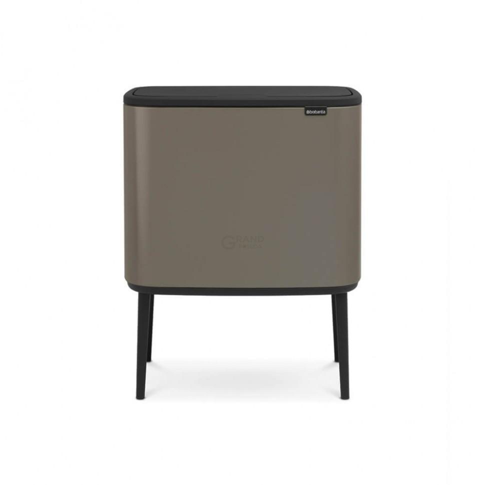 Brabantia Сміттєвий бак 11 + 23 л платиновий Bo Touch Bin | https://grandposuda.com.ua