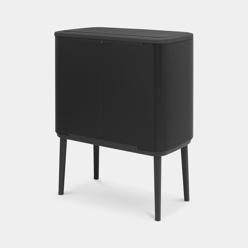 Brabantia Мусорный бак 11+23 л черный матовый Bo Touch Bin | https://grandposuda.com.ua