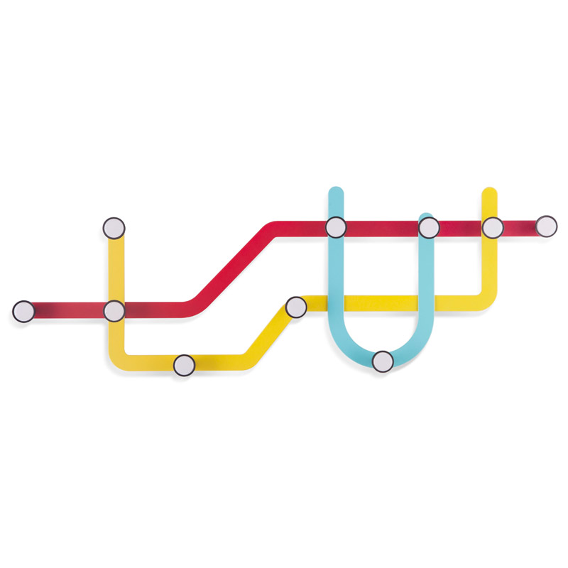 Umbra Вешалка 57,8х20,8х4 см мульти Subway | https://grandposuda.com.ua