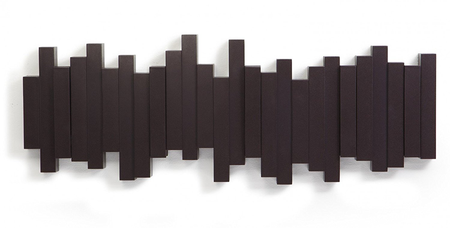 Umbra Вішак 50,8x19,1x3,2 см чорна Sticks Multi Hook Espresso | https://grandposuda.com.ua