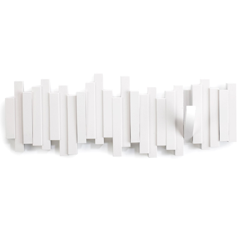 Umbra Вешалка 49х2,5х18 см белая Sticks | https://grandposuda.com.ua