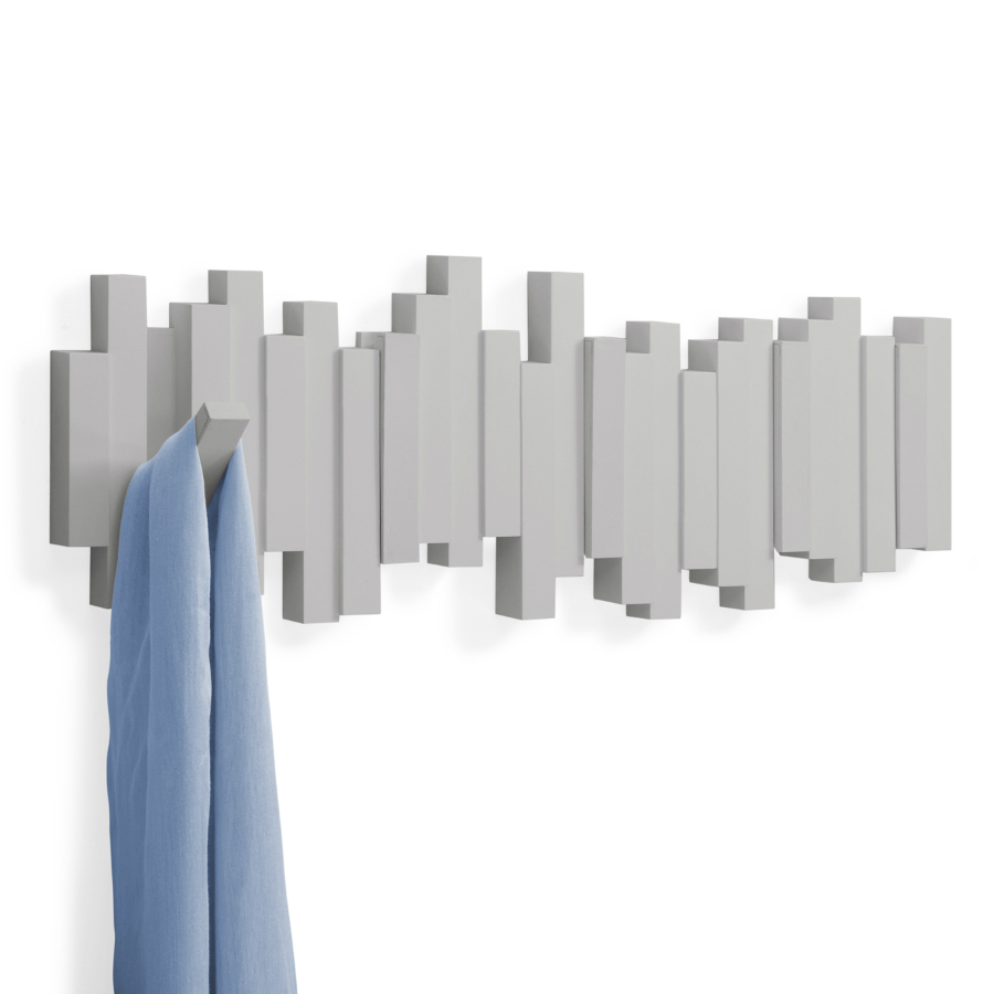 Umbra Вішалка настінна sticks сіра | https://grandposuda.com.ua